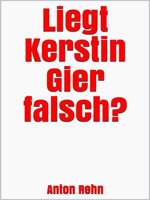 cover image of Liegt Kerstin Gier falsch?